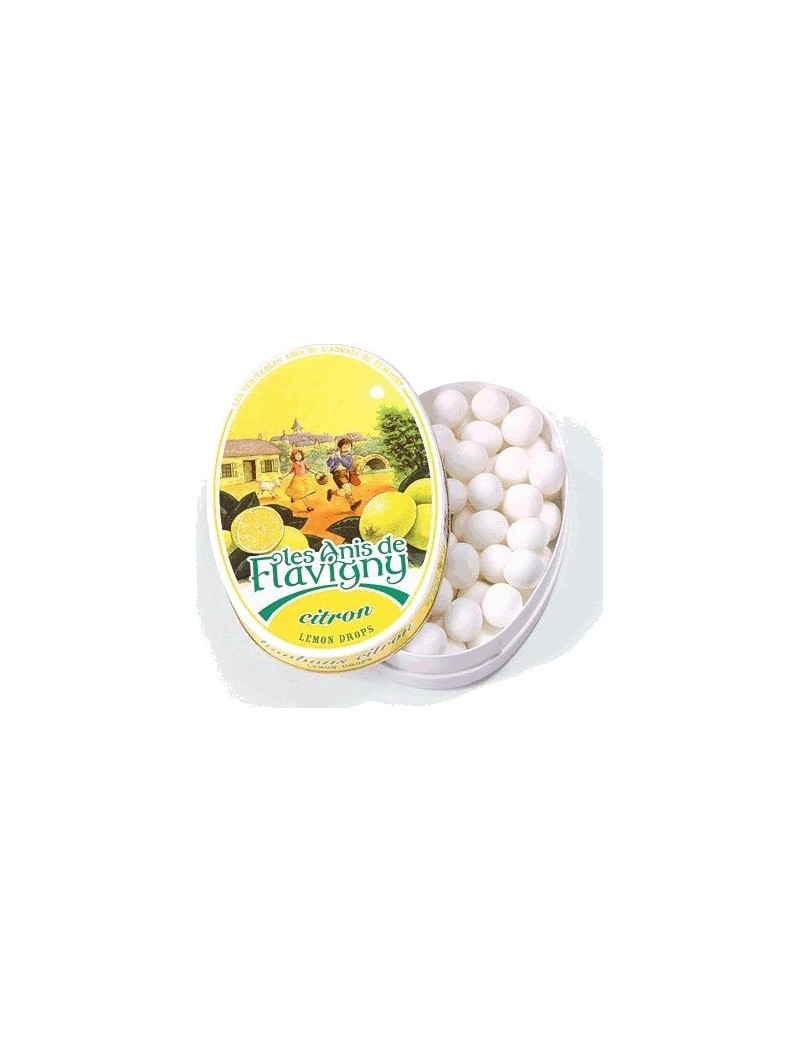 Boîte ovale Anis de Flavigny - Citron 50g la brûlerie le Puy en Velay