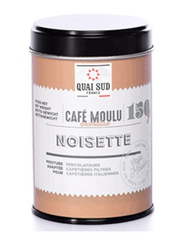 Café aromatisé Noisette en boîte métal la brûlerie le Puy en Velay