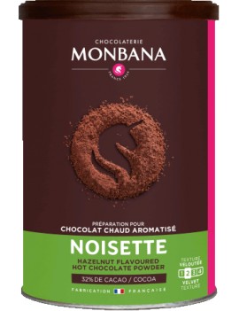 Chocolat en poudre aromatisé Noisette - Boîte 250g - La Brûlerie du puy en velay