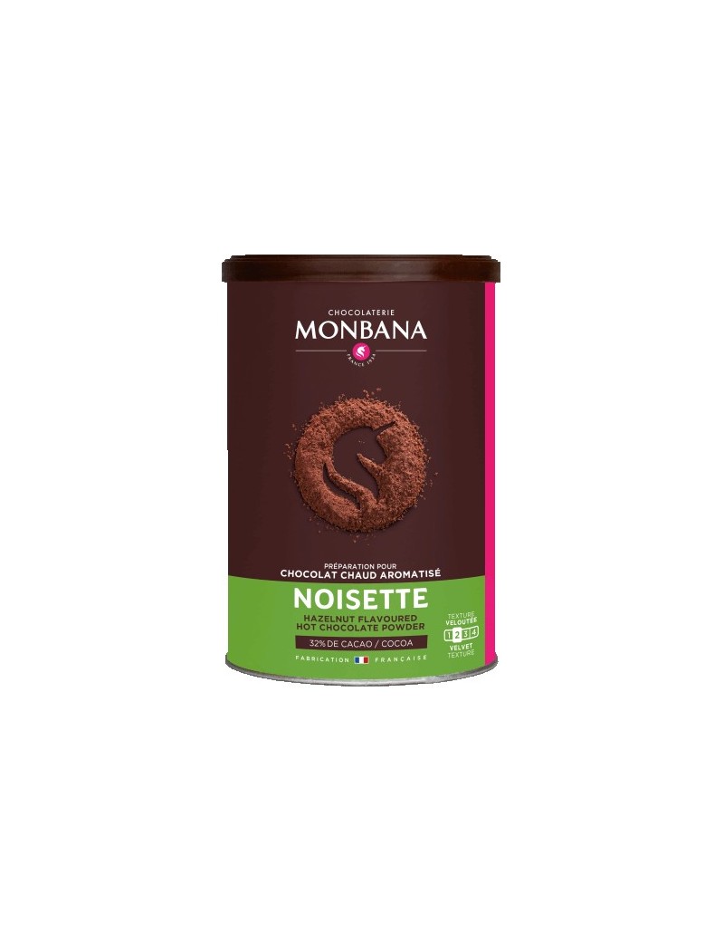 Chocolat en poudre aromatisé Noisette - Boîte 250g - La Brûlerie du puy en velay