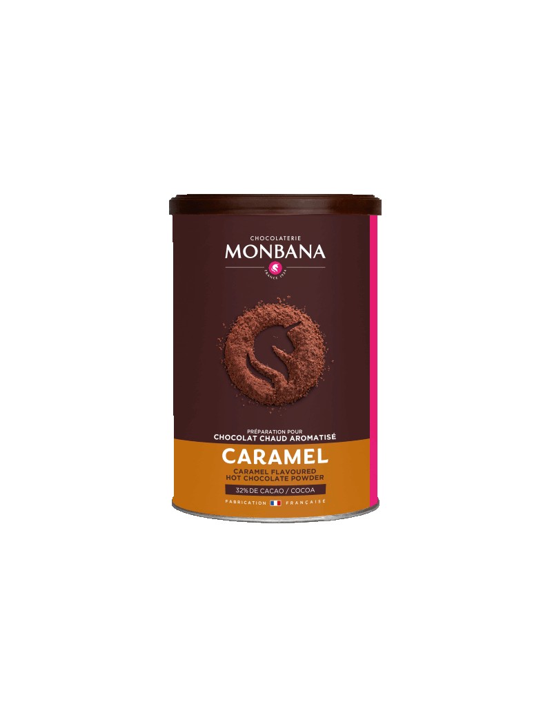 Chocolat en poudre aromatisé Caramel - Boîte 250g la brûlerie le Puy en Velay